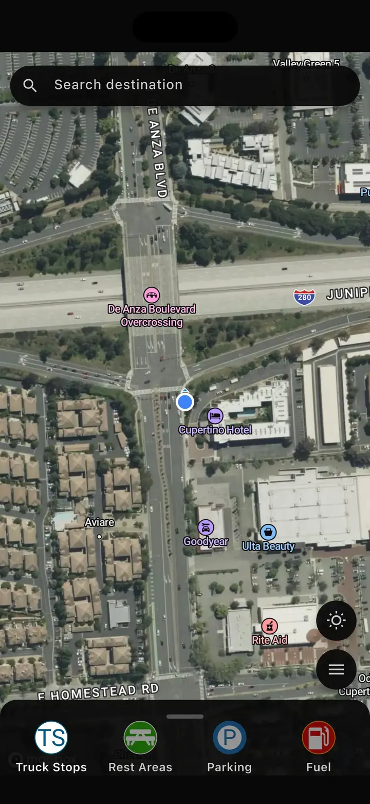 Highway Miles free commercial truck GPS with truck-safe routing, weather, traffic and unlimited stops